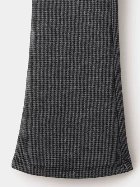 Legginsy flare w pepitkę antracytowy Dzieci 11 MANGO KIDS