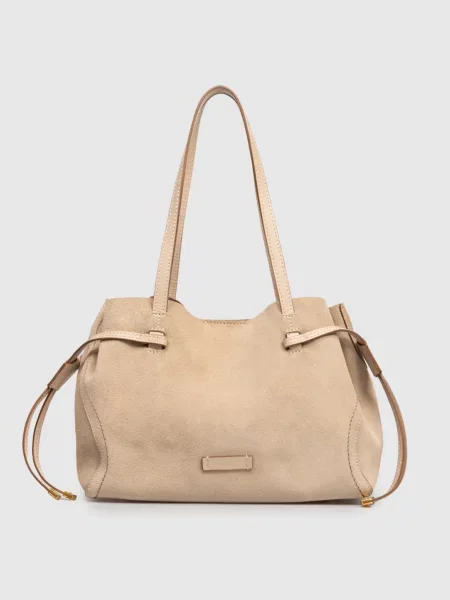 Замшева сумка-тоут Violette Gianni Chiarini бежева