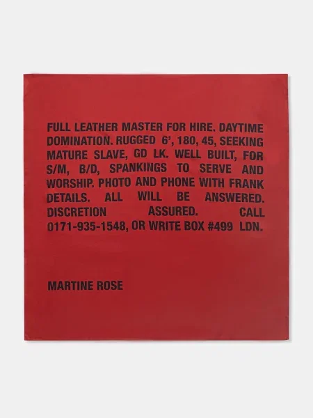 Martine Rose Classified chusta jedwabna czerwona