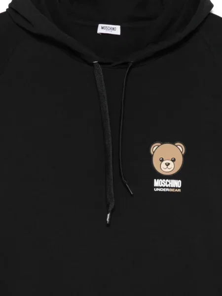 Hanorac cu glugă Moschino cu imagine negru