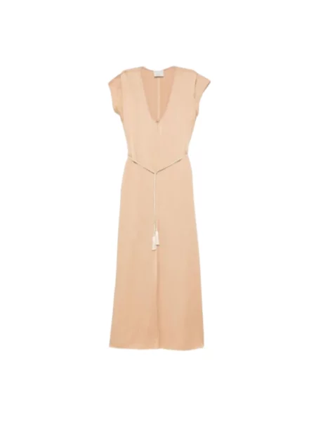 Maxi sukienka maxi Forte Forte beżowa