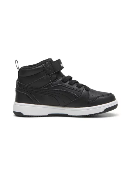 Дитячі Кеди високі PUMA Rebound V6 Mid Wtr Ac+ps комбінований верх чорний