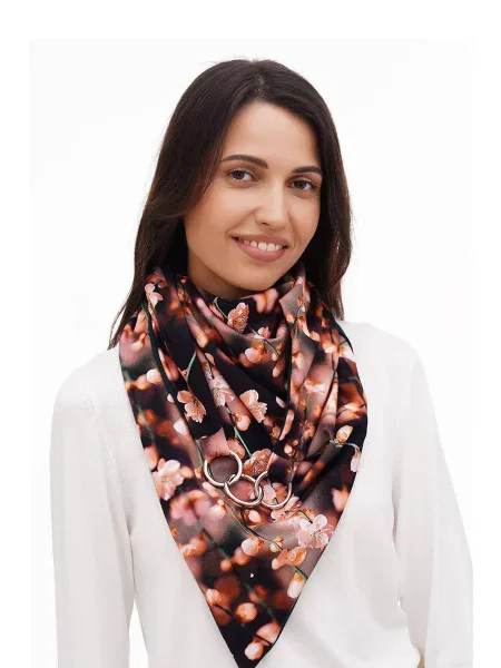 Меланжевый шарф Myscarf черный