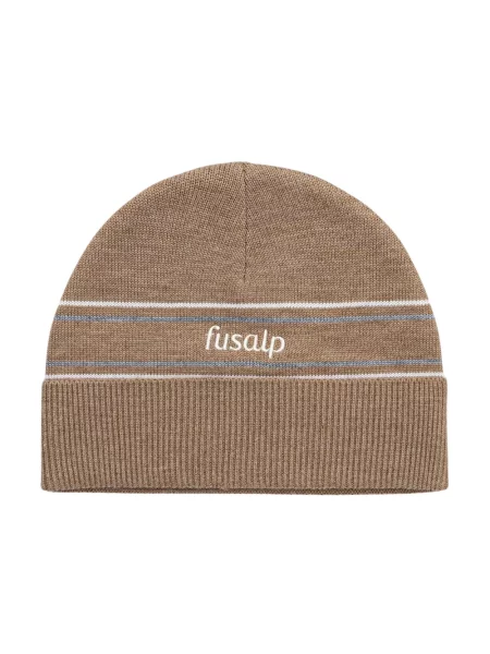 Czapka Fusalp wełniana retro brązowa