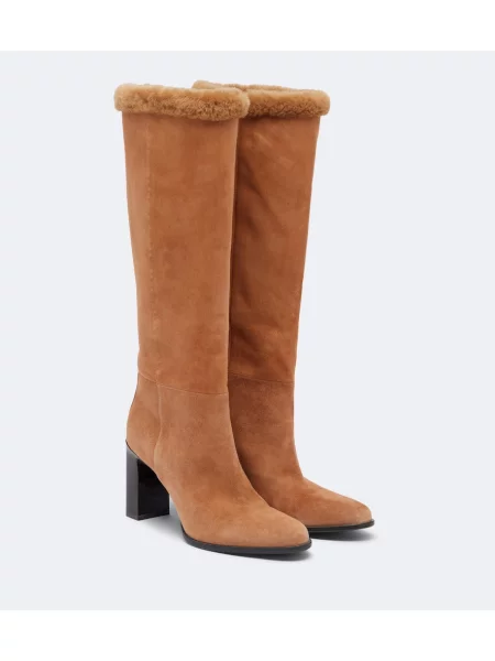 Cizme Jimmy Choo din piele de căprioară bej
