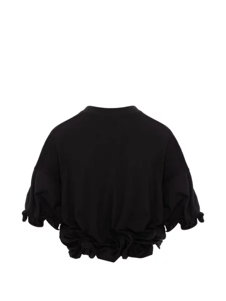 Tricou Seen Users cu volane negru