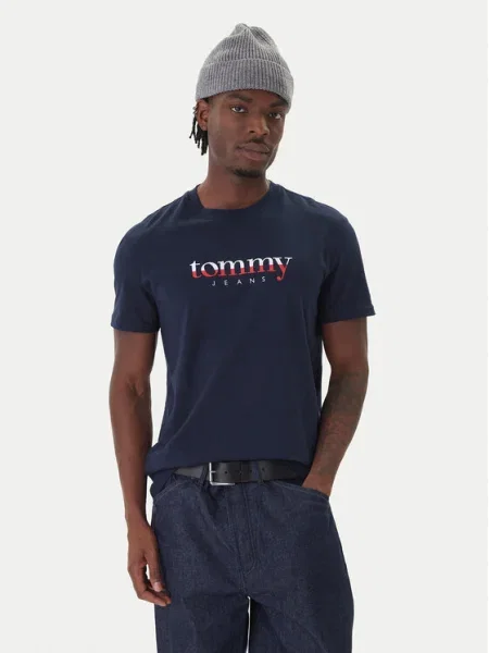 Tommy Jeans Póló Sötétkék