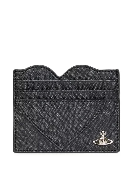 Portofel Vivienne Westwood cu motiv cu inimi negru