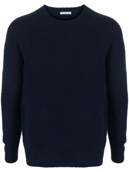 Pletený svetr Malo s kulatým výstřihem modrý