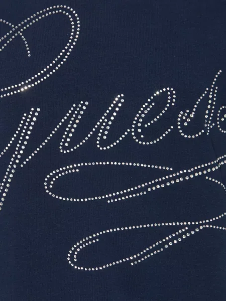 Guess T-Shirt Z Kamieniami Ozdobnymi blau granatowa