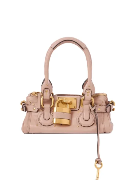 Geanta de piele Chloé din piele roz