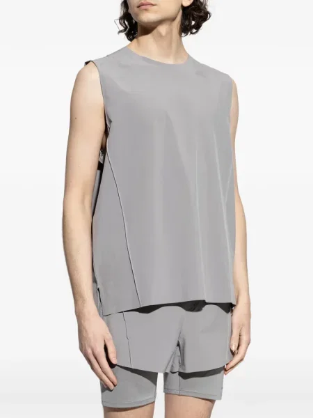 Koszulka Adidas z zamkiem błyskawicznym do połowy bez rękawów skórzana brązowa