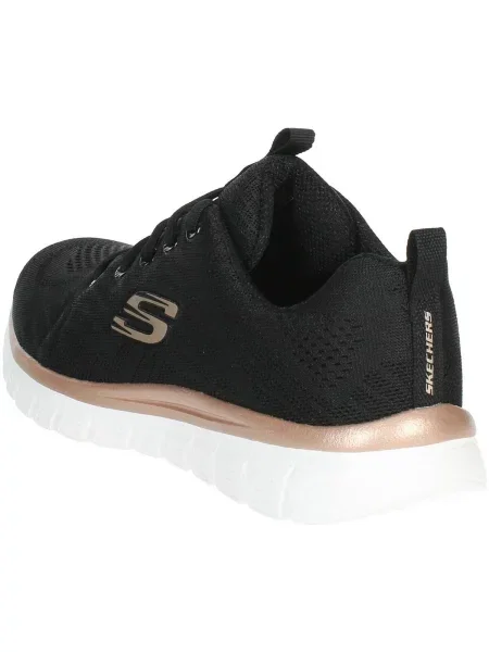 Členkové topánky Skechers čierna