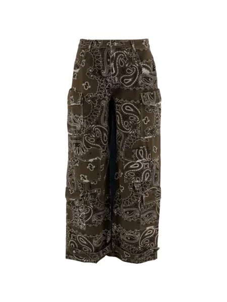 Jeansy Don't @ Me z nadrukiem zielone