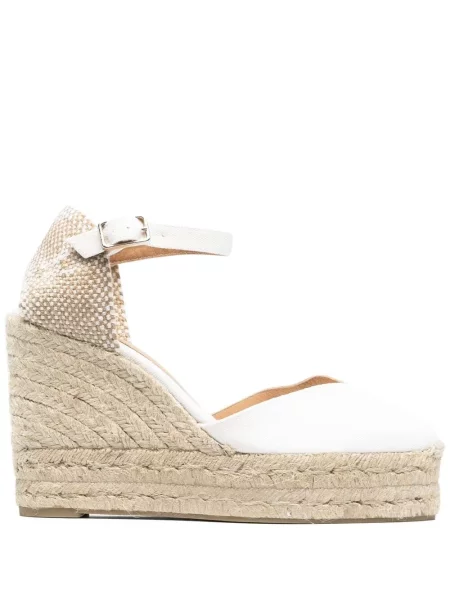 Espadrile Castaner cu pană alb