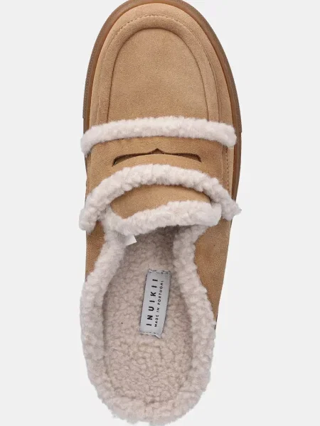 Замшеві тапочки Inuikii Mule Wool бежевий