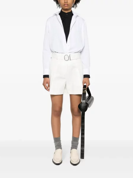 Plisuoti šortai Jil Sander balta