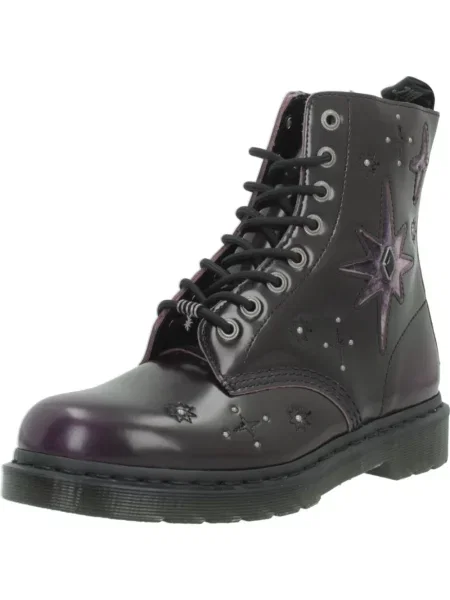 Botki Dr. Martens skórzane fioletowe
