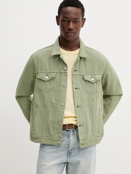 Дънково яке Levi's тъмносиньо преходен модел зелено