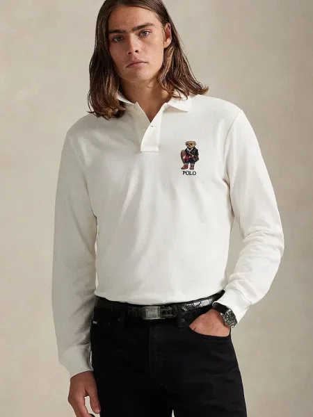 Polo Ralph Lauren longsleeve din alb