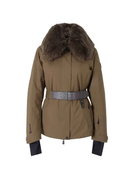 Cu centură geacă de schi Moncler Grenoble verde