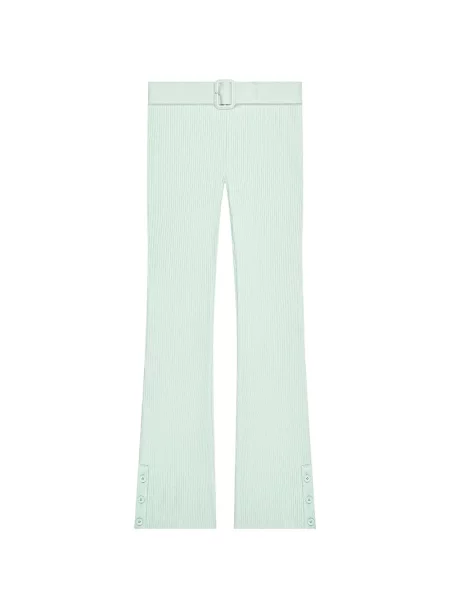 Pantaloni Courreges tricotate verde