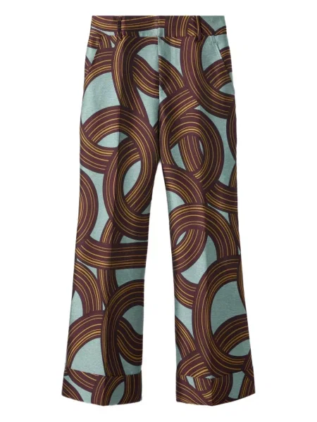 Pantaloni La Doublej din jacard albastru