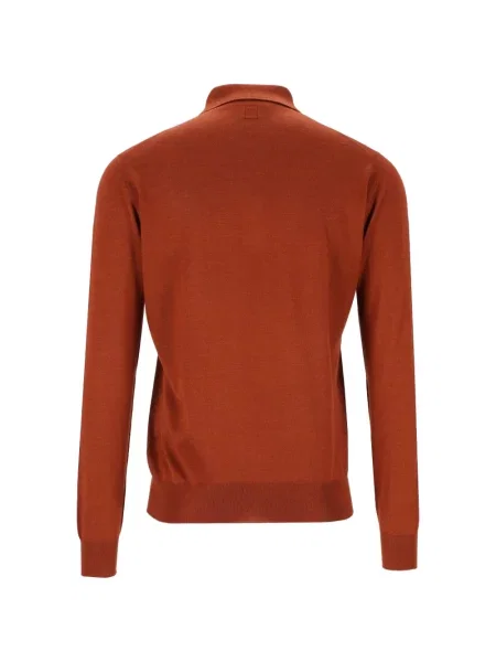 Lung tricou polo Fedeli portocaliu