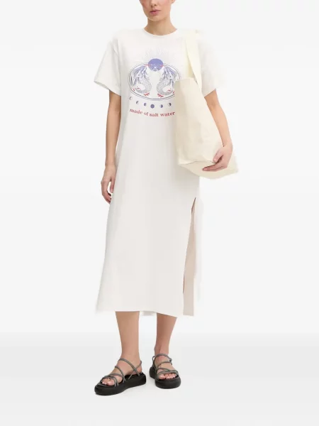 Rochie midi Hurley cu imagine alb