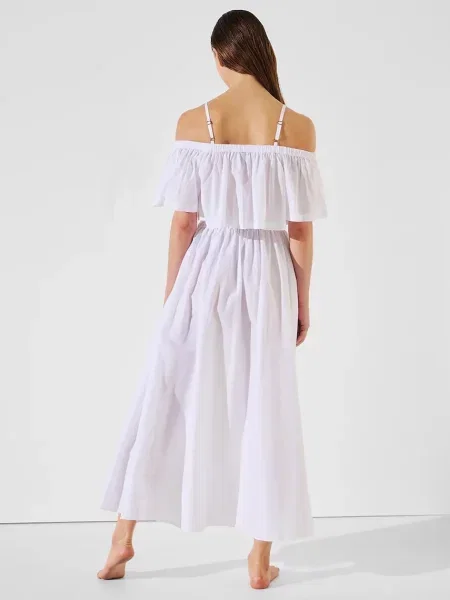 Спідниця Karl Lagerfeld maxi розкльошена білий