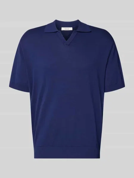 Koszulka polo o kroju relaxed fit z czystej bawełny model TORINO' Selected Homme niebieska