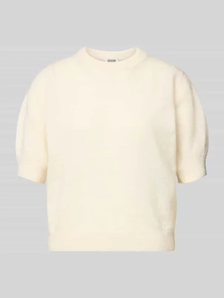 Sweter z dzianiny z mieszanka wełny z alpaki model SANIDY' Drykorn biały