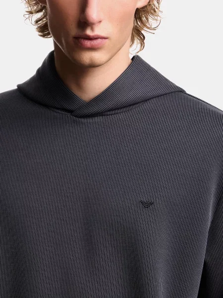 Худи Emporio Armani из модала серое