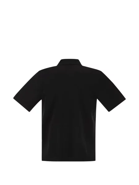 Gulerat tricou polo Herno din jerseu negru