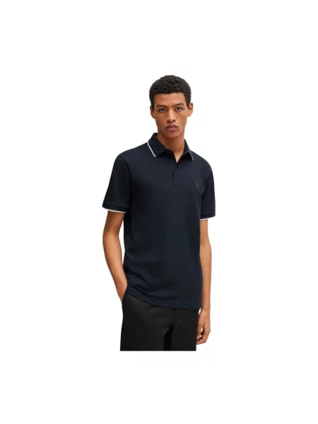 Koszulka polo Boss Orange niebieska