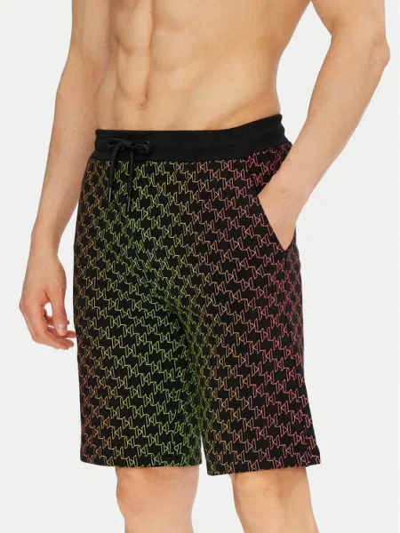 KARL LAGERFELD Pantaloni scurți sport negru