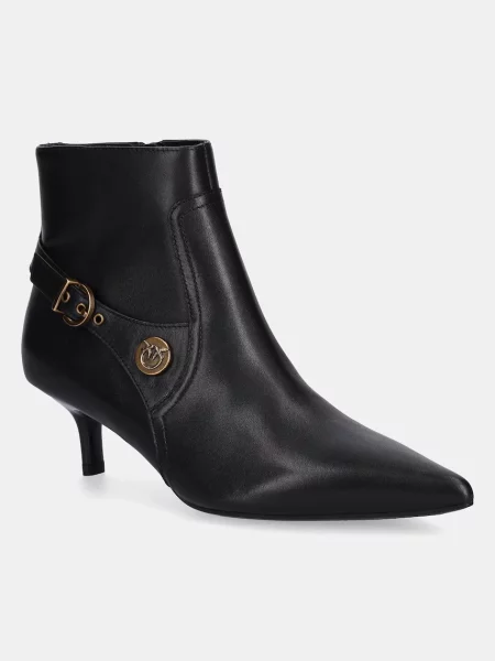 Кожени боти Pinko Gloria 14 с тънък черно
