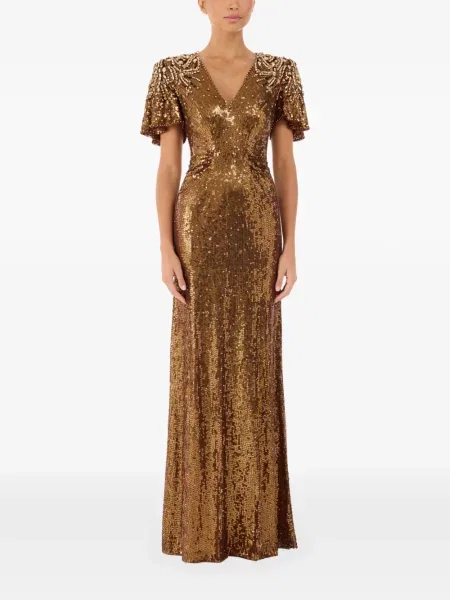 Κοστούμι φόρεμα Jenny Packham με παγιέτες χρυσό