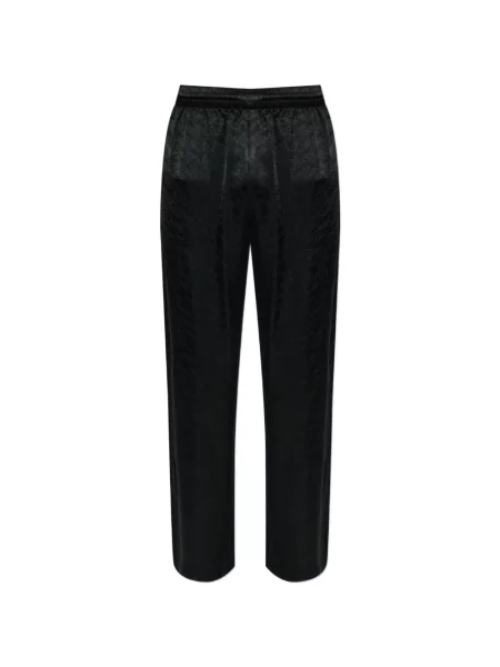 Pantaloni Diesel din jacard cu autograf negru