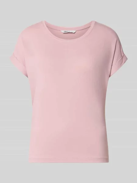 T-shirt o kroju regular fit z mieszanki model MOSTER' Only różowa