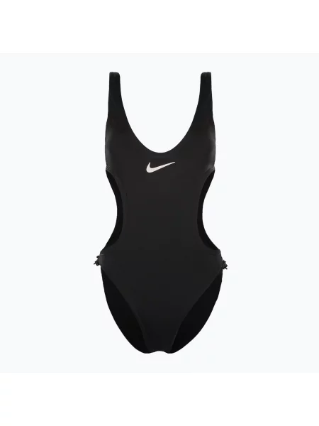 Дамски бански костюм от една част Nike Wild черно и бяло