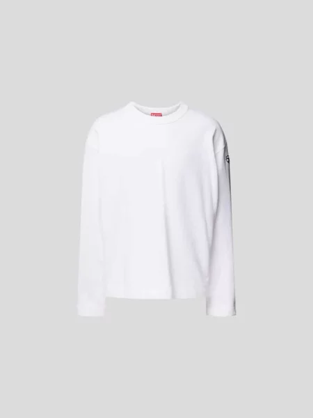 Bluza o kroju oversized z detalem z logo Diesel biała