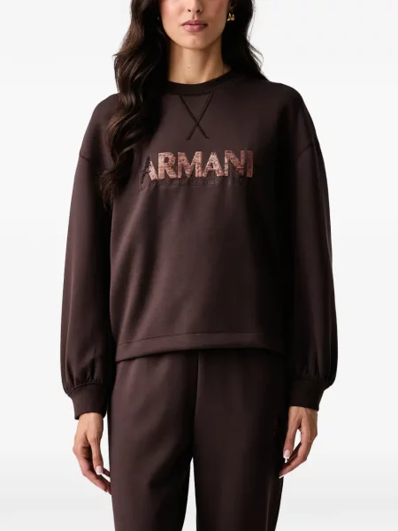 Hanorac Armani Exchange cu paiete maro