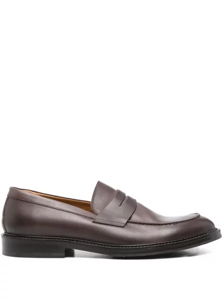 Pantofi loafer Eleventy din piele maro