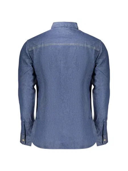 Cămașă de blugi Pepe Jeans cu autograf albastru