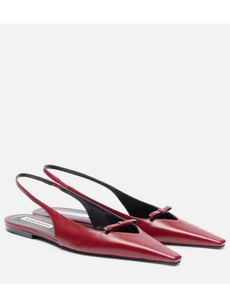 Balerini Victoria Beckham din piele slingback roșu