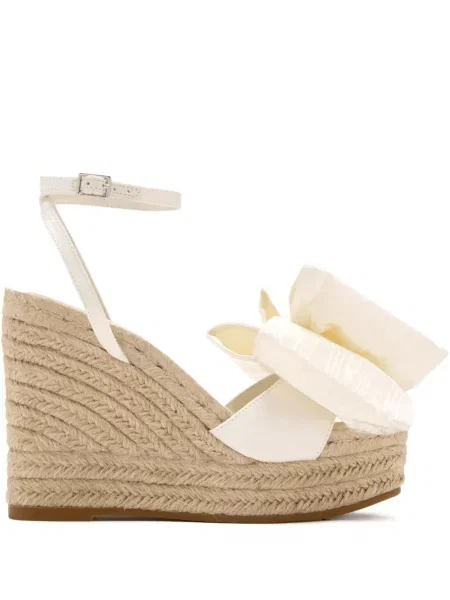 Espadrile Loeffler Randall cu funde cu pană alb