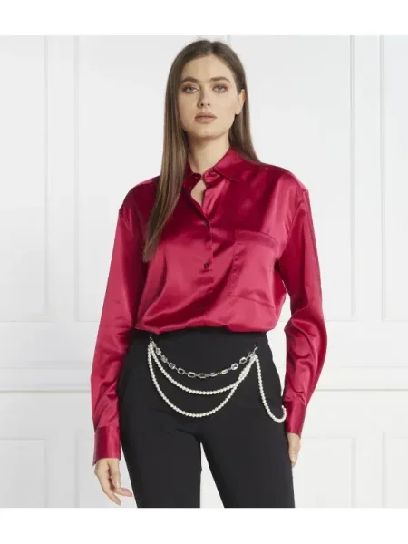 HUGO Cămașă Elodina bordo