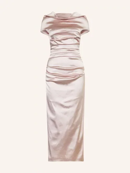 Talbot Runhof Sukienka Koktajlowa Z Satyny rosa