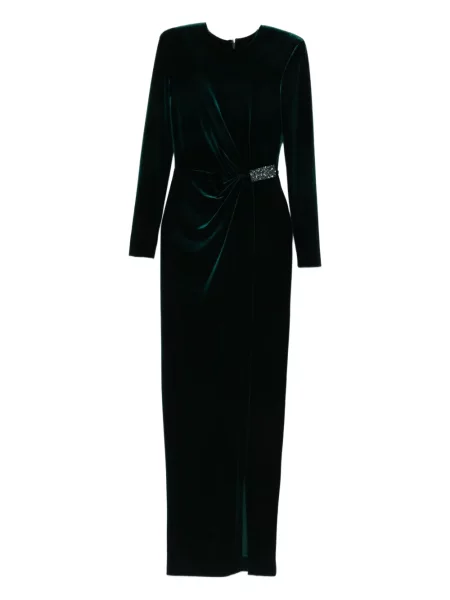 Rochie maxi Cristallini de costum verde